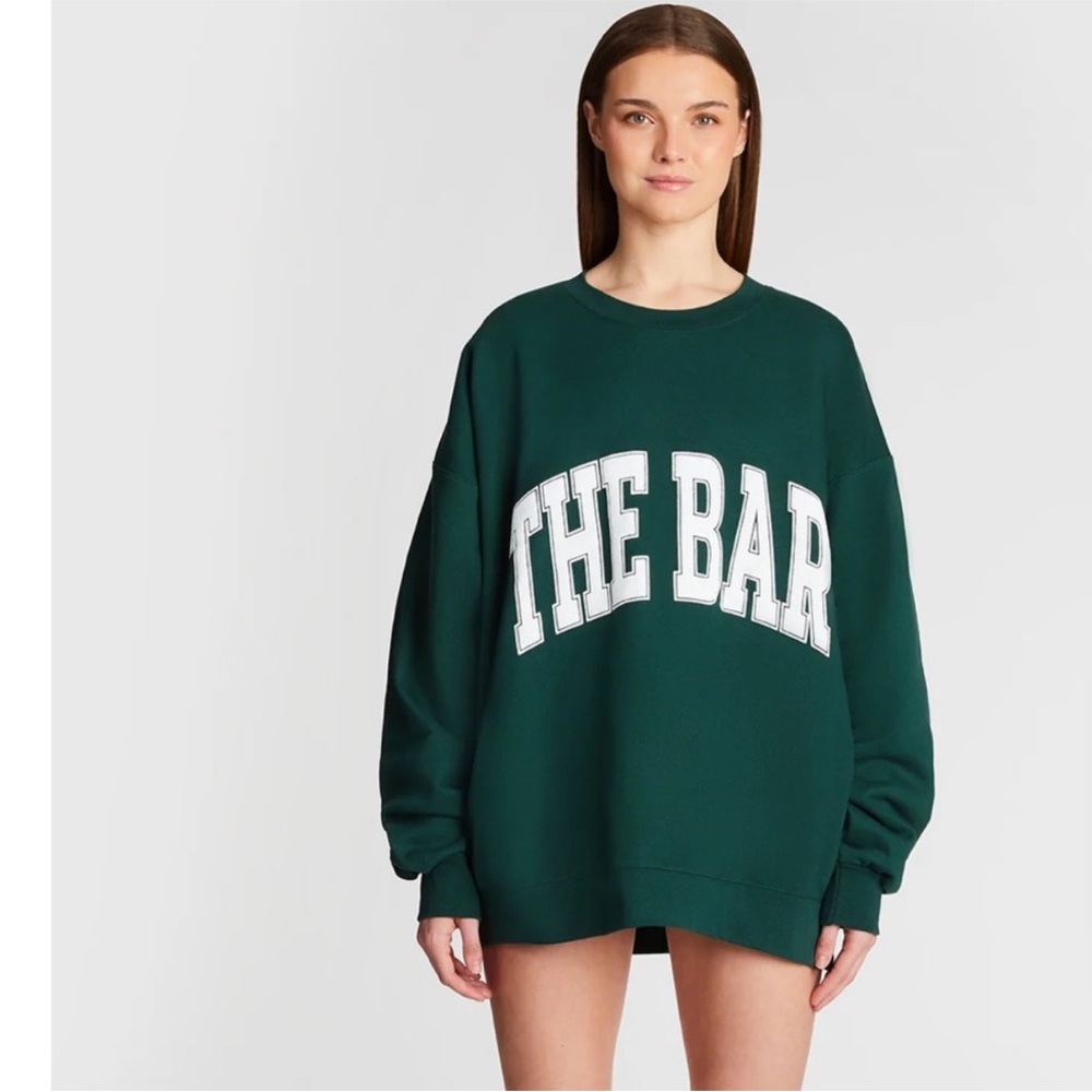 The Bar Deep Green Oversized Sweatshirt